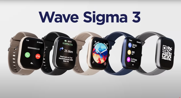 Boat Wave Sigma 3 Smart Watch (Black)